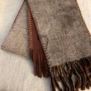 Fur Scarf/Shawl -Gray Soft Fur with Suede Liner